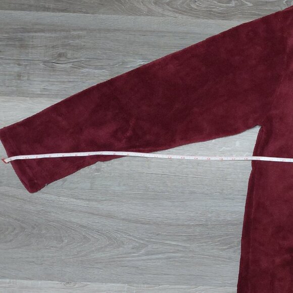 Sherpa Adult Medium Full Burgundy Pullover - Picture 6 of 7